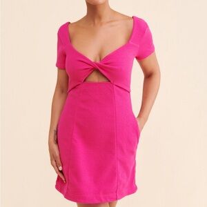 Anthropologie (Maeve) Fuchsia Mini Dress